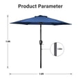 thumbnail image 3 of Sombrilla de patio Simple Deluxe de 2,3 m con base de 22,7 kg de capacidad Bl, 3 of 9