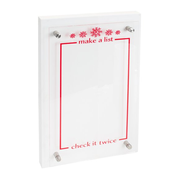 Melrose International LLC Make A List and Check It Twice Acrylic Sign 10"L x 15.5"H Acrylic/MDF