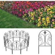 Decorative Garden Fence, 10-Pack Rustproof Metal No-Dig Fence Animal Barrier for Dogs, Arched Flower Bed Edging Ornamental Wire Border Panel Fencing for Yard, Patio, and Outdoor Decor(Butterfly)