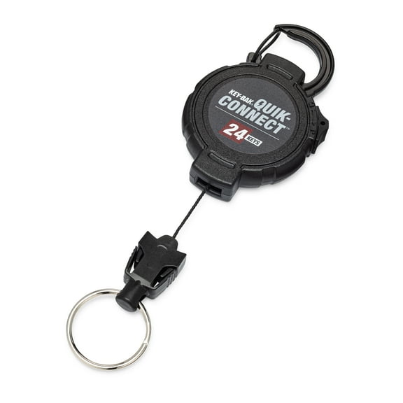 KEY-BAK Quik-Connect Key Management Removable and Retractable Keychain, 24 Key Carabiner