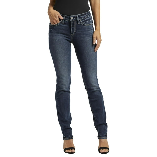 Jeans Silver Jeans Co. Suki de talle medio, corte curvo, pierna recta