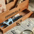 thumbnail image 4 of Organizador de almacenamiento de escritorio con cajón, caja de almacenamiento de escritorio de varios niveles, soporte de madera para correo, accesorios de oficina, 4 of 5