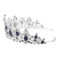 thumbnail image 2 of Miangastore Couronne Baroque de Mariée Rétro Coiffe de Mariage Accessoires de Cheveux pour Femmes (Bleu et Argent), 2 of 8