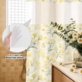 thumbnail image 2 of No Hook Shower Curtain, Yellow Spring Floral Shower Curtains for Bathroom with See Through Top Window, Green Botanical Wildflower Blossoms Waterproof & Washable Bath Curtain Stall 48"x72", 2 of 5
