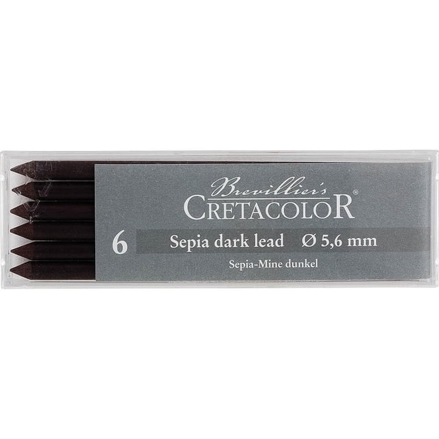 Set de 6 minas Sepia Dark Cretacolor para artistas
