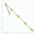 thumbnail image 2 of 14K Yellow Gold Polished Disc Adjustable Anklet, 2 of 2