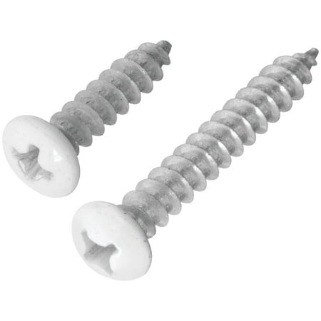 

3Pc National 108 Phillips Steel Shelf Bracket Screw White (4-Count)