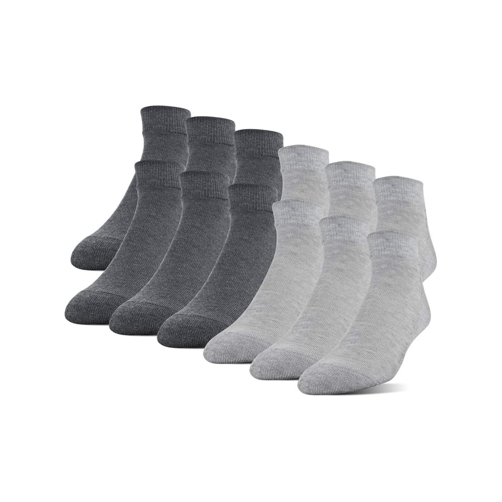 Gildan Gildan Men's Half Cushion Terry Foot Bed Low Cut Socks, 12Pack