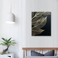 thumbnail image 3 of ONETECH Abstract Leaf Painting Wall Art Modern Aesthetic Picture Landscape Canvas Brown Gold Textured Artwork Framed for Men Bedroom Living Room Bathroom Kitchen Office Home Decor, 3 of 4