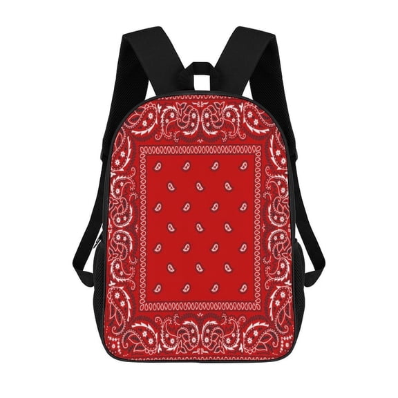 Bandana Pattern Backpack for adolescent Business Daypack College Canvas Bags Durable
