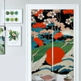 thumbnail image 2 of Japanese Noren Door Doorway Curtain Room Divider Tapestry Crane Decoration 34" x 56", 2 of 3