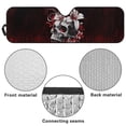 thumbnail image 6 of Yuyamidu Skull Windshield Sunshade Red Flowers Sun Shade Heat Shield Sun Visor Mat Compatible with Jeep Wrangler Rubicon Sahara TJ JK JKU 2 Door & 4 Door, 6 of 7