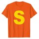 thumbnail image 1 of Camiseta de carnaval amarilla con la letra S - Corte ajustado, poliéster suave, transpirable, para primavera/verano/otoño - Tallas S-XXXL, 1 of 2