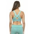 thumbnail image 4 of Women’s Dip Dye Ombre Athletic Bra Top - Aqua, M, 4 of 5