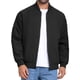 thumbnail image 1 of Chaqueta Bomber INSPIRE CHIC para hombre, abrigo de otoño con cremallera completa, puños acanalados, chaqueta de béisbol 2XL negra, 1 of 6
