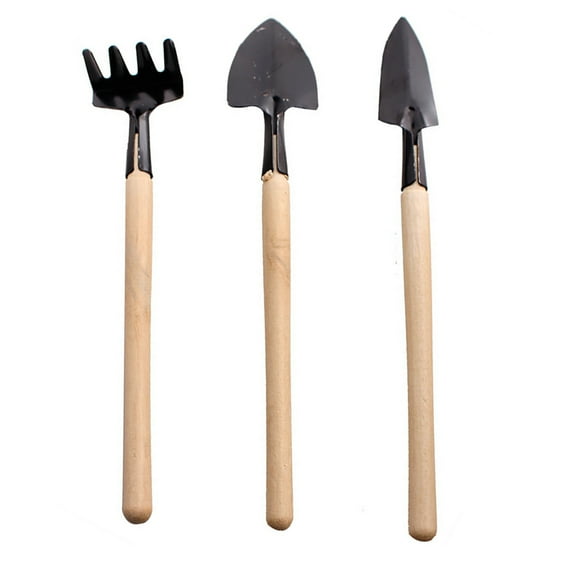 Qiysamall 1 Set Miniature Hand Planting Tools Mini Shovel Mini Rake Mini Spade for Home