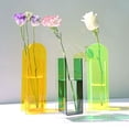 thumbnail image 5 of Sunjoy Tech Nordic Style Bright Color Flower Vase Translucent Acrylic Vase Floral Container Home Decor, 5 of 8