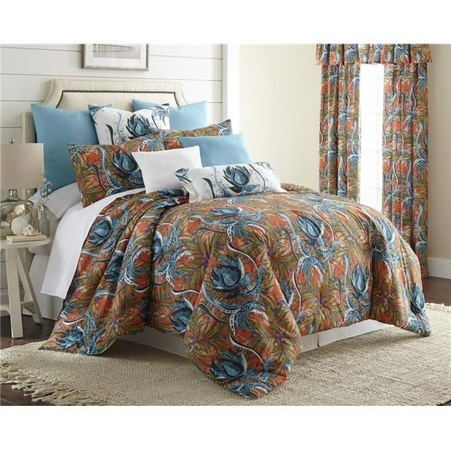 Ensemble de Couette Non Réversible à Fleurs Tropicales - Super Grand Size