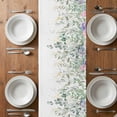 thumbnail image 6 of Eucalyptus Leaves Table Runner - 108 Inch Long, Kitchen Dining Table Runner Dresser Scarves, Sage Green Weeping Summer Botanical Farmhouse Decor for Coffee Tables Wedding Party Banquet, 6 of 8