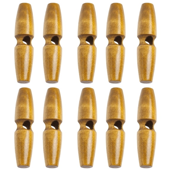 Zecic 10Pcs Single Hole Sewing Button Wooden Button Fasteners Sewing Accessory For Clothing Design Garment Bag Crafting