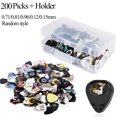 thumbnail image 4 of 200 Pcs/set Guitar Picks Personalized Random Color Celluloid Guitar Picks + Picks Holder, 4 of 7