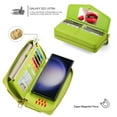 thumbnail image 2 of ELEHOLD Wallet Phone Bag with Case for Samsung Galaxy S22 Large Capacity Multi-Functional Case with Card Holders Zipper Purse Wriststrap Crossbody Shoulder Strap Handbag Case for Women Girls,green, 2 of 8