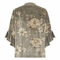 thumbnail image 6 of Wowcloth Womens V-Neck Blouse, Lace Detail 3/4 Sleeve with Buttons, Casual Floral Print Fashion Top for Daily Wear, 6 of 6