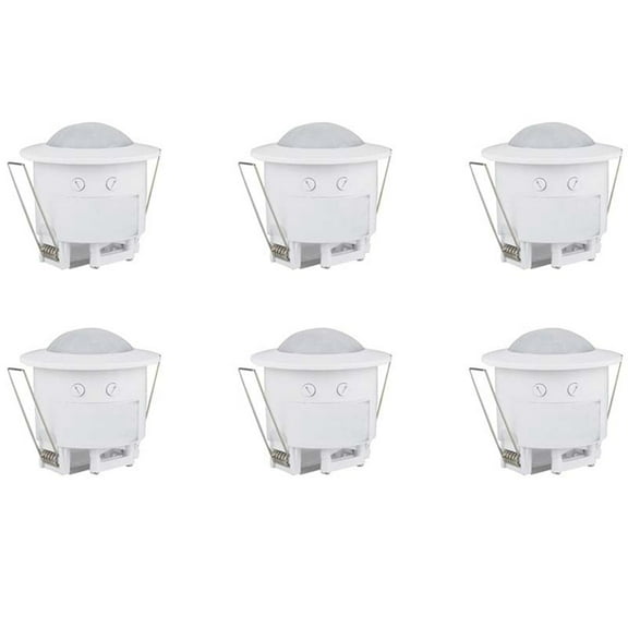 6X 110V-220V 360° Infrared Recessed PIR Ceiling Motion Sensor Detector Light Switch, Motion Light Sensor