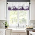 thumbnail image 2 of nqOlkjepod Purple Mist Forest Farmhouse Short Window Curtain Valances, Simple Trees Mountains Landscape Rod Pocket Kitchen Valances for Living Room Bedroom Bathroom Cafe, 1 Panel - 42" x 12", 2 of 8