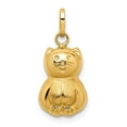 thumbnail image 5 of 14K Yellow Gold Satin & Polished 3D Cat Charm Pendant, 5 of 7