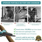 iFanze Mini Chainsaw, 6 Inch & 4 Inch 2-in-1 Cordless Power Chainsaws with 2 Rechargebale Battery, Electric Pruning Saw for Garden Yard Tree Trimming Branch Wood Cutting