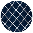 thumbnail image 4 of SAFAVIEH Hudson Jackson Trellis Shag Area Rug, Navy/Ivory, 8' x 10', 4 of 9