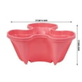 thumbnail image 3 of SPOORYYO Strawberry Pot Three-Petal Flower Pot Multi-Layer Superimposed Cultivation Pot Vegetable and Fruit Planting Pot Pastoral Balcony Garden Plastic Potted Plant, 3 of 5