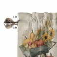 thumbnail image 5 of Valances for Windows Thanksgiving Rod Pocket Cafe Window Treatments Valance Curtains for Kitchen Bathroom Laundry Basement Windows 60"x18", 5 of 6