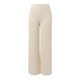 thumbnail image 4 of Pantalones acampanados de gasa de cintura alta para mujer: parte trasera elástica, cremallera lateral, tejido fluido, para bodas y cócteles, 4 of 7