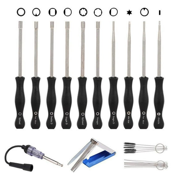 6588 10Pcs Carburetor Adjustment Tool Kit, Carb Adjustment Screwdriver Tool with Carburetor Cleaning Brush, Ignition Spark Tester