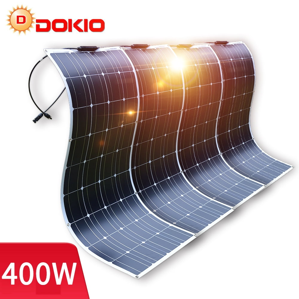 Dokio 400w(4*100w) Monocrystalline ETFE flexible Solar Panel for RV