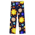 thumbnail image 4 of Colorful Cool Planet Winter Female Pants Flannel High Waist Women Pants Lady Warm Straight Leg Plush Trousers, 4 of 7