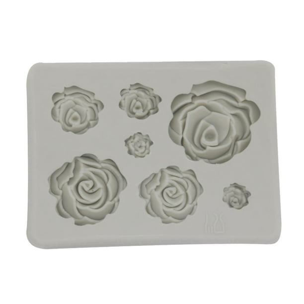 Billuyoard Fenkicyen 3D Rosa Fondant Molde Lindo Silicona Antiadherente Flor Molde para Decoración de Pasteles Pastel de Chocolate Molde Herramientas y accesorios para hornear