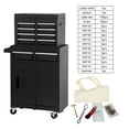 thumbnail image 5 of Enyopro 5-Drawer Rolling Tool Chest, Sliding Metal Drawer Tool Storage Cabinet, Tool Box with Brake Wheels, Black Detachable Tool Cart /w Tool Bag , Black, 5 of 8