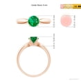 thumbnail image 4 of Angara Natural 0.75 Ct. Emerald Solitaire Ring in 14K Rose Gold for Women (Ring Size: 11), 4 of 9