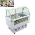 thumbnail image 1 of INTBUYING Commercial Ice Cream Refrigerator Gelato Showcase Freezer Machine 12 Pan 220V, 1 of 10