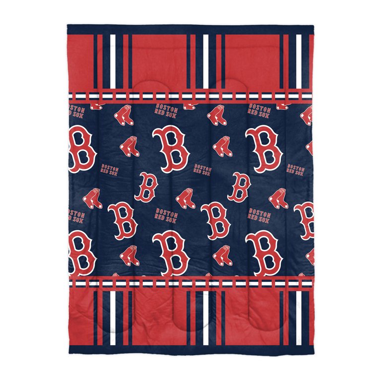 MLB Boston Red Sox Bed In Bag Set, Queen Size, Team Colors, 100