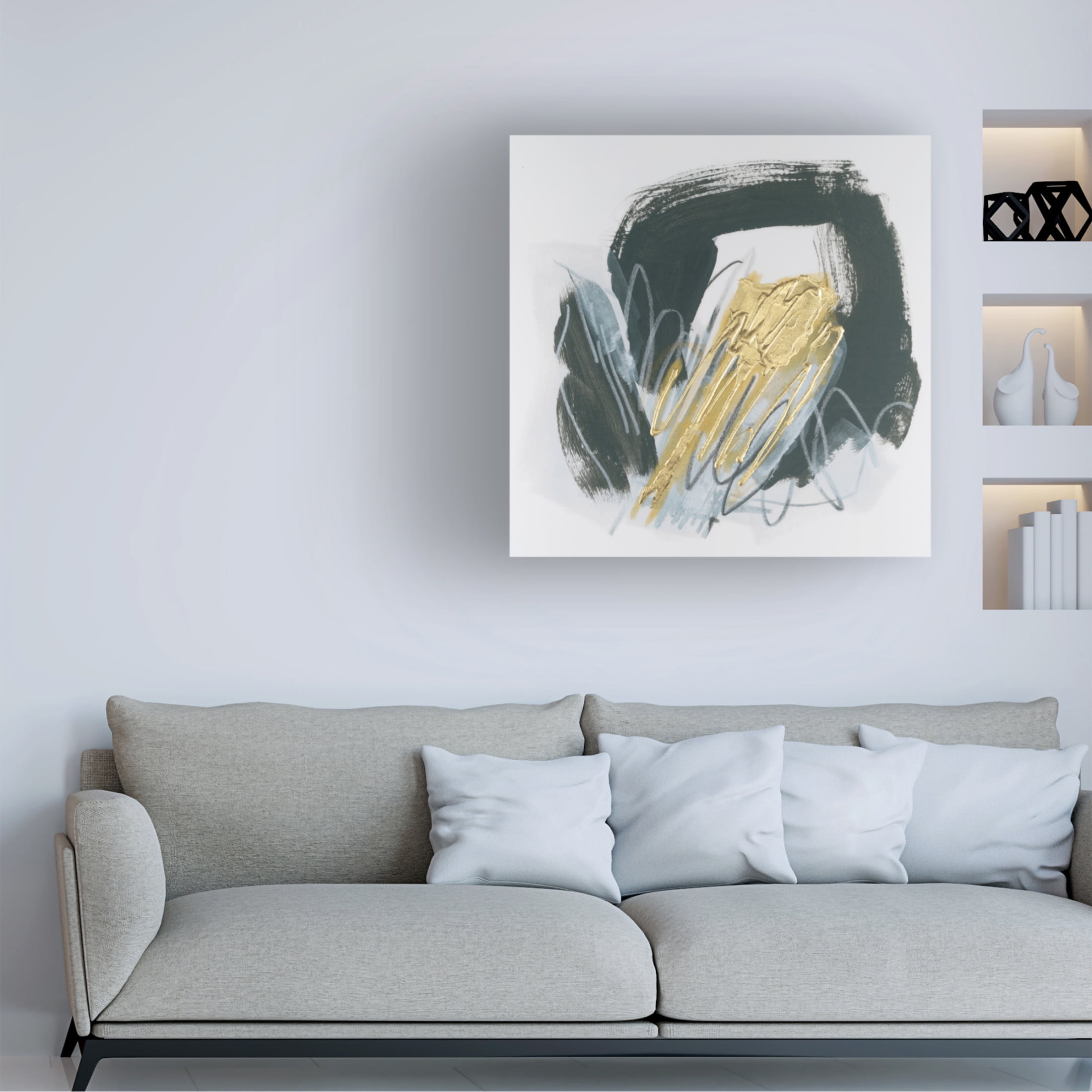 Canvas Wall Art - June Erica Vess 'Ocular Frequency IV' Wall Art for Living Room, Bedroom, or Office Décor by Trademark Fine Art - 24 x 24 Inches