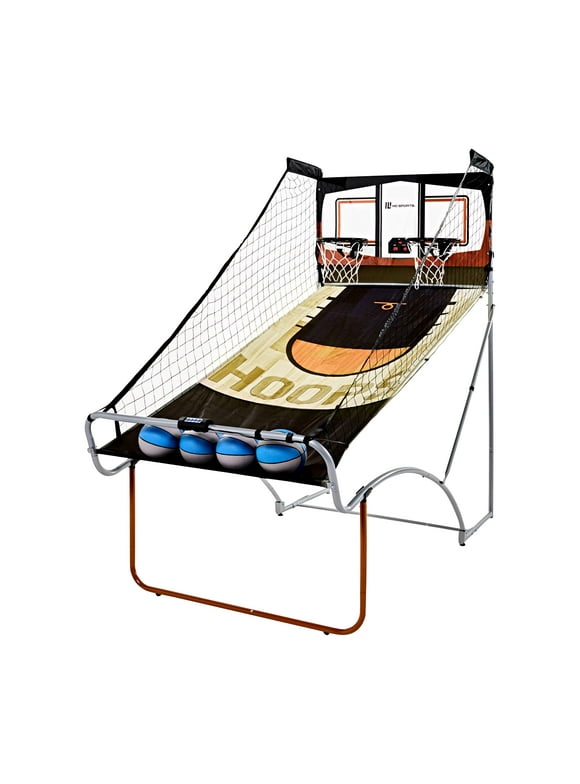MD Sports EZ-Fold 2-Player 80.5 inch Arcade Basketball Game with Authentic PC Backboard, Multi-Color