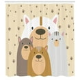 thumbnail image 3 of Ambesonne Bear Shower Curtain, Cartoon Family Portrait, 69"Wx75"L, Multicolor, 3 of 3