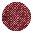 thumbnail image 3 of Unique Loom Trellis Shag Collection Area Rug - Ruth (7' 10" Round Burgundy Red/Ivory), 3 of 11
