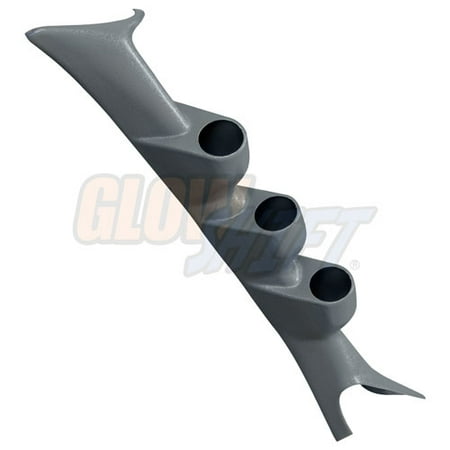 Mustang Gauge Pod - 1999-2007 Ford Super Duty F-250 F-350 Power Stroke Gray Triple Gauge Pillar Pod
