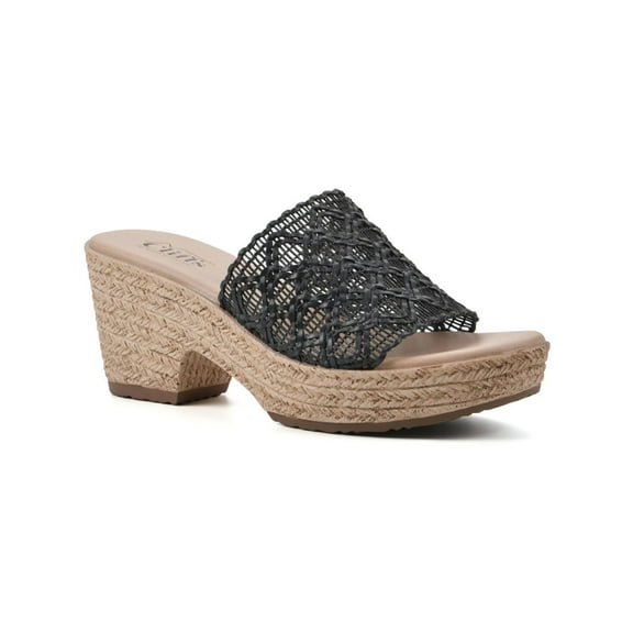 Cliffs by White Mountain Womens BIANKKA Woven Block heel Platform Sandals