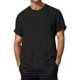 thumbnail image 1 of Cathalem Men's T-Shirt Athletic Running Gym Workout Short Sleeve Tee Shirts,Black L, 1 of 5